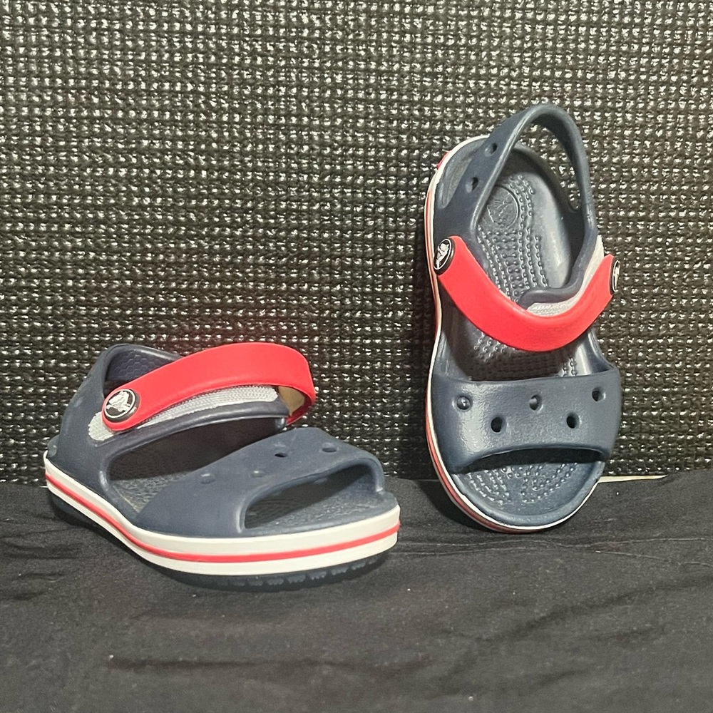 Kids Navy and Red Sandal - Crocs Style